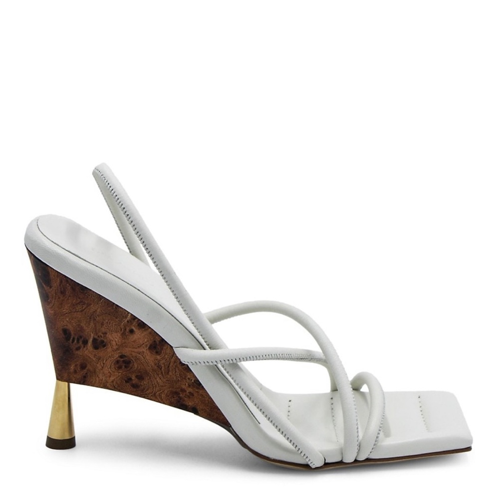 Gia Borghini Gia x RHW Leather Slingback Wedge Sandals size 36